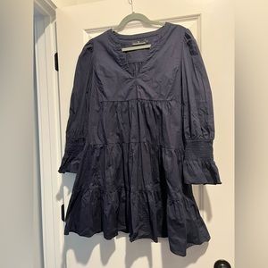 Navy Crepe Mini Dress